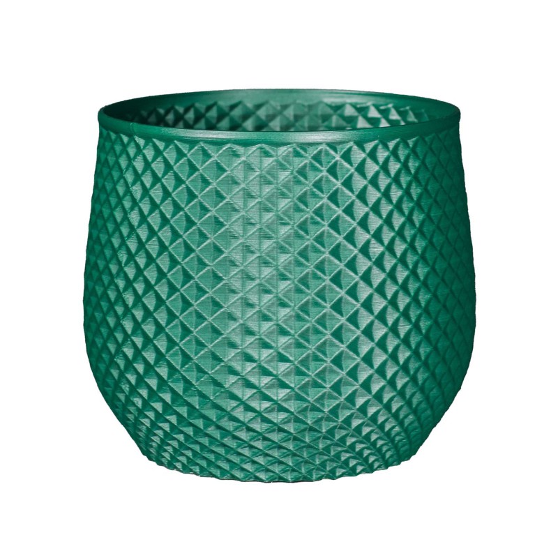 Grand cache pot de fleurs extérieur intérieur design moderne Ananas  - Couleurs: Vert Foncé - Volume: 7L