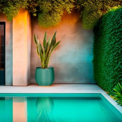 Grand cache pot de fleurs extérieur intérieur design moderne Ananas