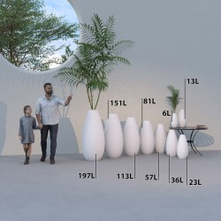 Vase effet terre cuite – Plastique robuste, rendu naturel, idéal plante et déco