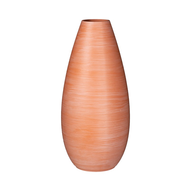 Vase effet terre cuite rendu naturel  - Couleurs: Terracotta - Volume: 6L