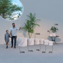 Cache-pot design déstructuré - Petite et grande tailles