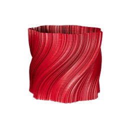 cache pot rouge design déstructuré iriso