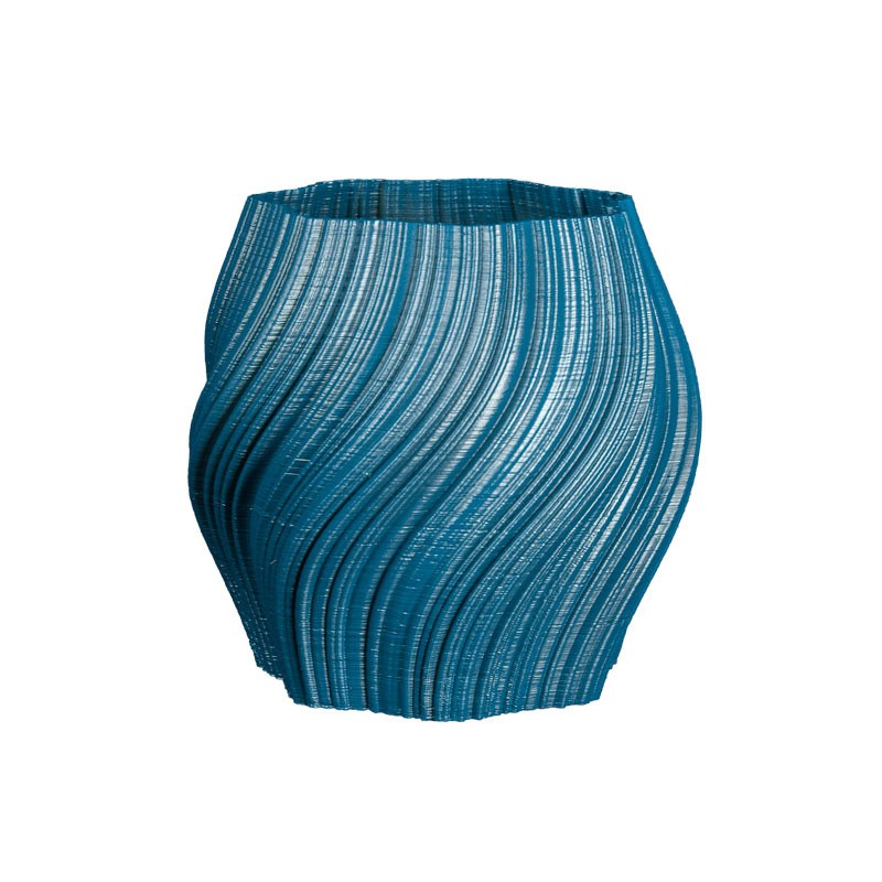 Pot de fleur coloré design Oniris - Intérieur et extérieur  - Couleurs: Bleu paon - Volume: 6L