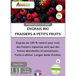Engrais bio fraisiers et fruits rouges - granulés 1.5kg