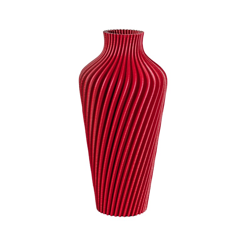 Grand vase design Spirilus Made in France  - Couleurs: Rouge - Volume: 5L