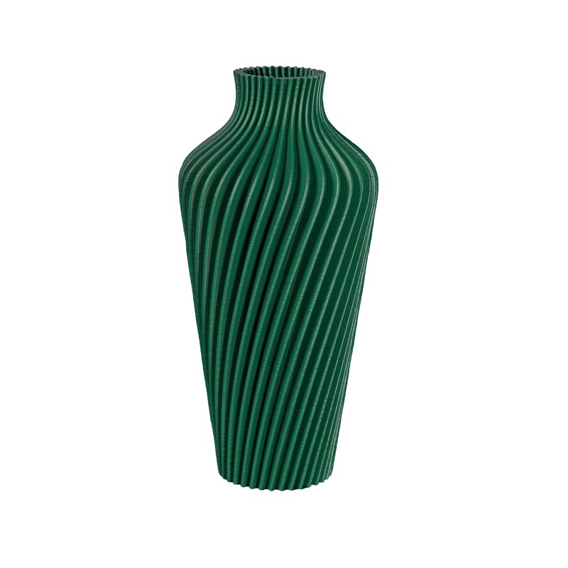 Grand vase design Spirilus Made in France  - Couleurs: Vert Foncé - Volume: 5L