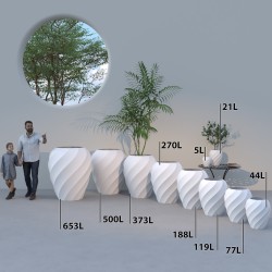 Gros pot de fleurs design Aérium