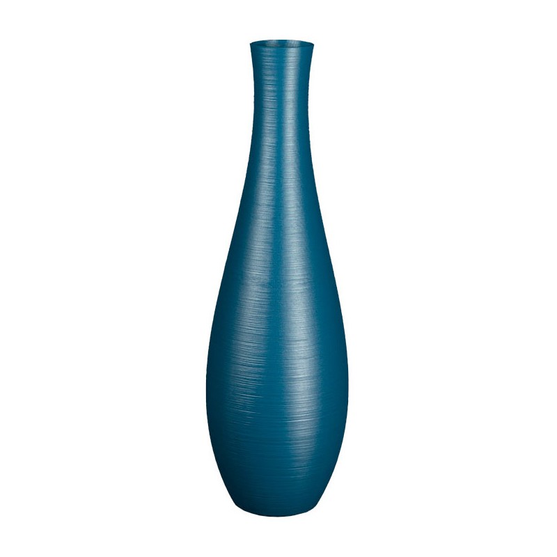 Vase fin et élégant Lisaé  - Couleurs: Bleu paon - Volume: 2L