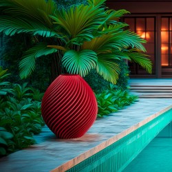 Vase rond design Spirilus