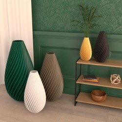 Vase haut design Spirilus