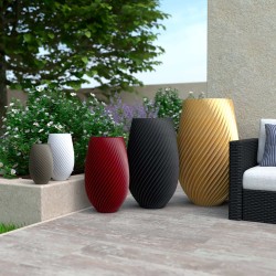 Cache-pot haut design Spirilus