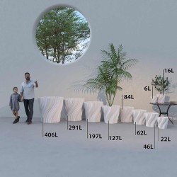 Cache-pot design Oniris forme évasée
