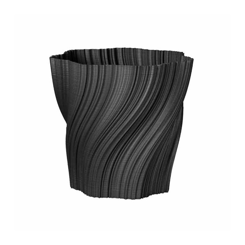 Cache-pot design Oniris forme évasée  - Couleurs: Gris anthracite - Volume: 6L