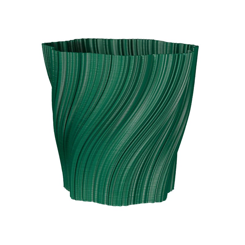 Cache-pot design Oniris forme évasée  - Couleurs: Vert Foncé - Volume: 6L