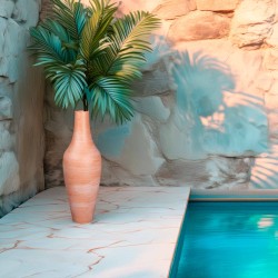 Vase en plastique de qualité style terre cuite