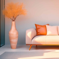 Vase en plastique de qualité style terre cuite