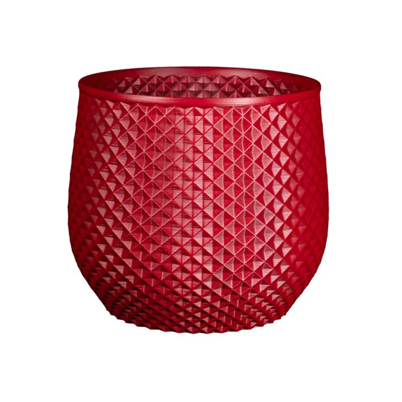 Grand cache pot de fleurs extérieur intérieur design moderne Ananas  - Couleurs: Rouge - Volume: 7L