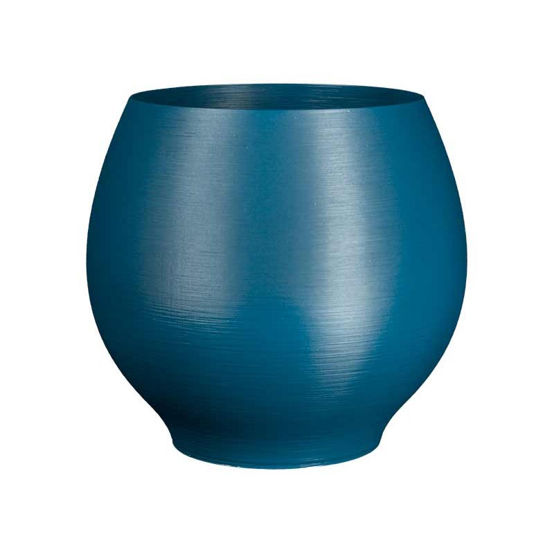 Cache-pot rond design Lisaé  - Couleurs: Bleu paon - Volume: 7L
