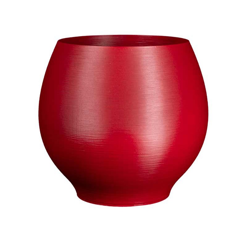 Cache-pot rond design Lisaé  - Couleurs: Rouge - Volume: 7L