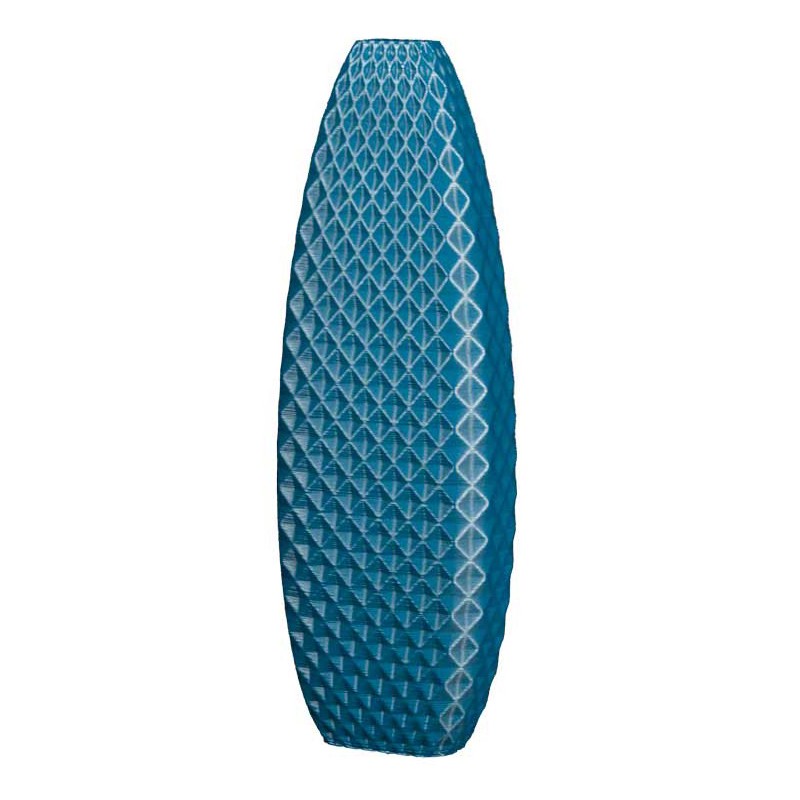 Vase haut design Ananas  - Couleurs: Bleu paon - Volume: 2L