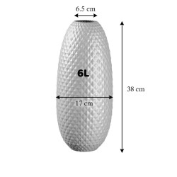 Grand vase extérieur relief Ananas