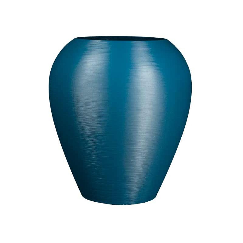 Grand pot forme jarre Lisaé  - Couleurs: Bleu paon - Volume: 5L
