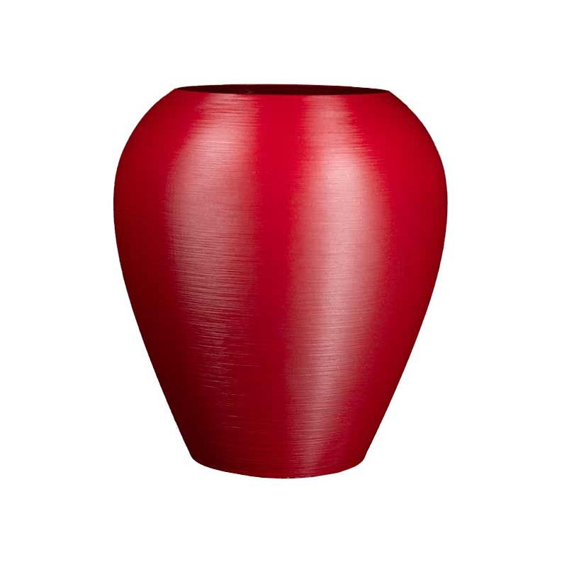 Grand pot forme jarre Lisaé  - Couleurs: Rouge - Volume: 5L