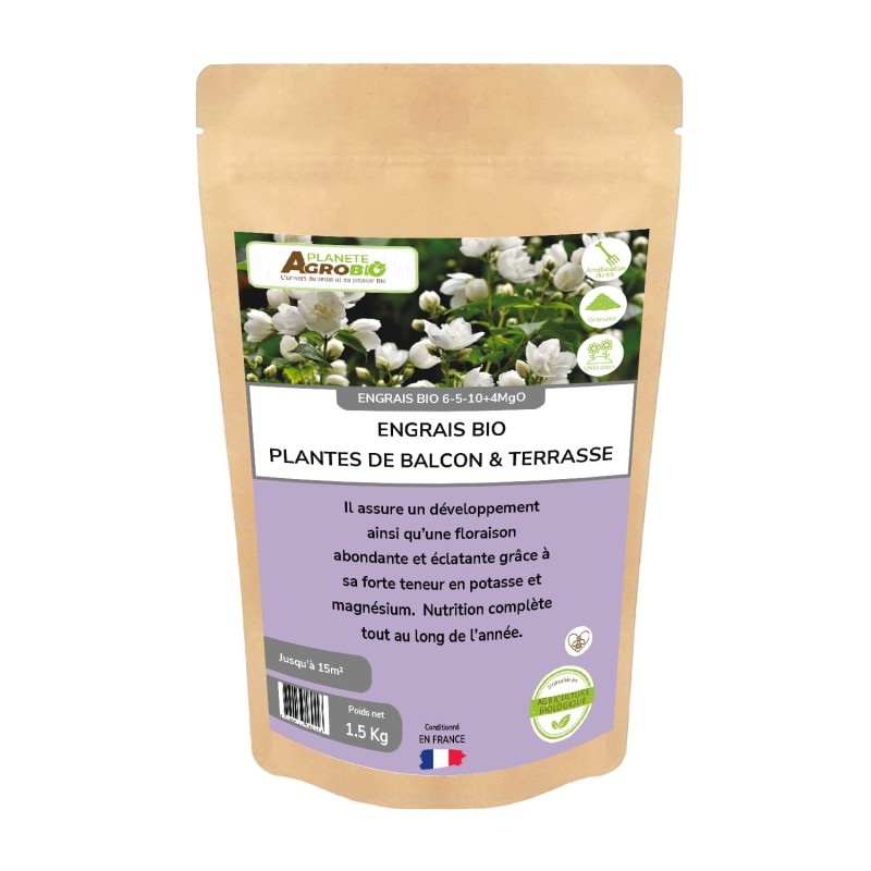 Engrais bio plantes de balcon et terrasse 