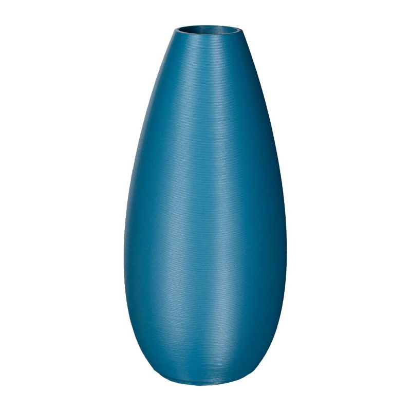 Vase haut contemporain Lisaé  - Couleurs: Bleu paon - Volume: 6L