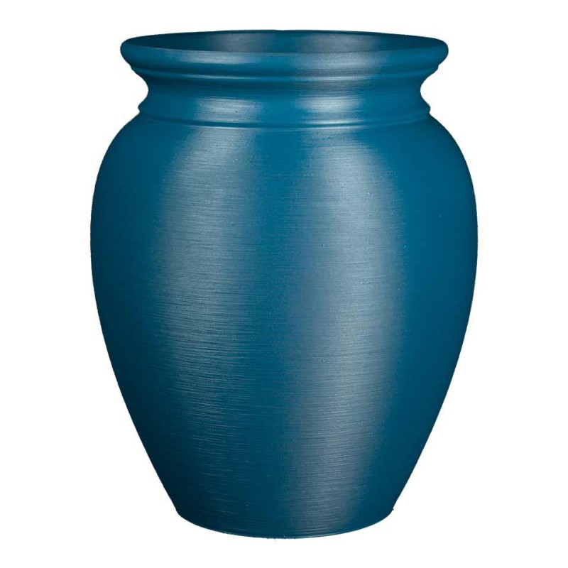 Jarre pour fleurs Lisaé - Intérieur et extérieur  - Couleurs: Bleu paon - Volume: 10L
