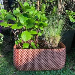 Jardinière rectangulaire design - Pot extérieur et intérieur