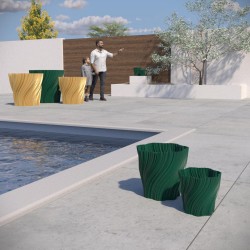 Cache-pot design Oniris forme évasée