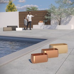 Jardinière rectangulaire pour terrasse et balcon