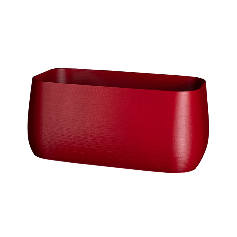 Jardinière rectangulaire pour terrasse et balcon  - Couleurs: Rouge - Volume: 6L