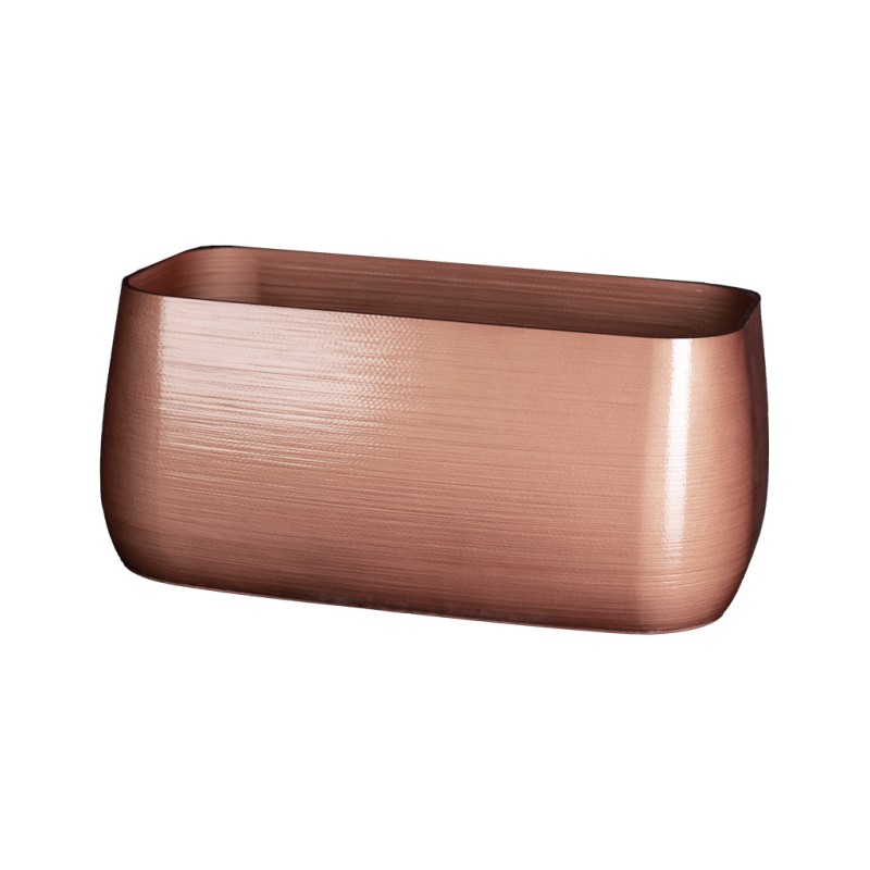 Jardinière rectangulaire pour terrasse et balcon  - Couleurs: Cuivre - Volume: 6L