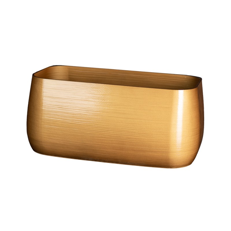 Jardinière rectangulaire pour terrasse et balcon  - Couleurs: Or - Volume: 6L