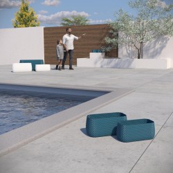 Jardinière rectangulaire design - Pot extérieur et intérieur