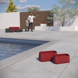 Jardinière rectangulaire design - Pot extérieur et intérieur