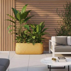 Jardinière rectangulaire design - Pot extérieur et intérieur