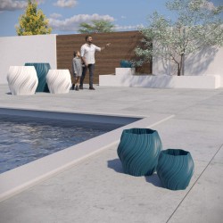 Pot de fleur coloré design Oniris - Intérieur et extérieur