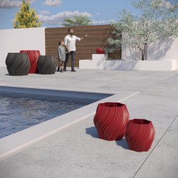 Pot de fleur coloré design Oniris - Intérieur et extérieur