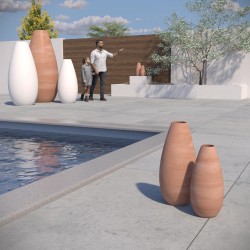 Vase effet terre cuite rendu naturel