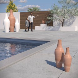Vase en plastique de qualité style terre cuite