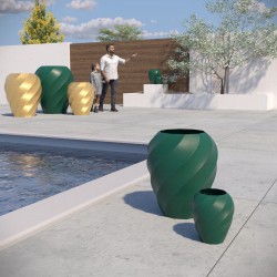 Gros pot de fleurs design Aérium