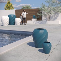 Gros pot de fleurs design Aérium