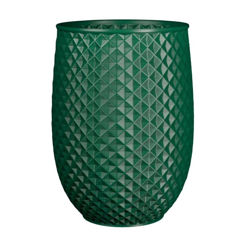 Cache pot haut design Ananas  - Couleurs: Vert Foncé - Volume: 19L