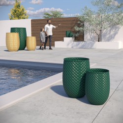 Cache pot haut design Ananas
