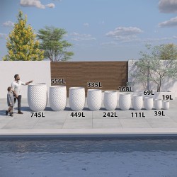 Cache pot haut design Ananas