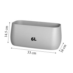 Jardinière rectangulaire plastique aspect terre cuite