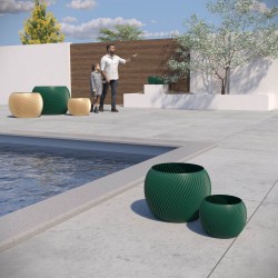 Cache-pot rond intérieur- extérieur Distinction